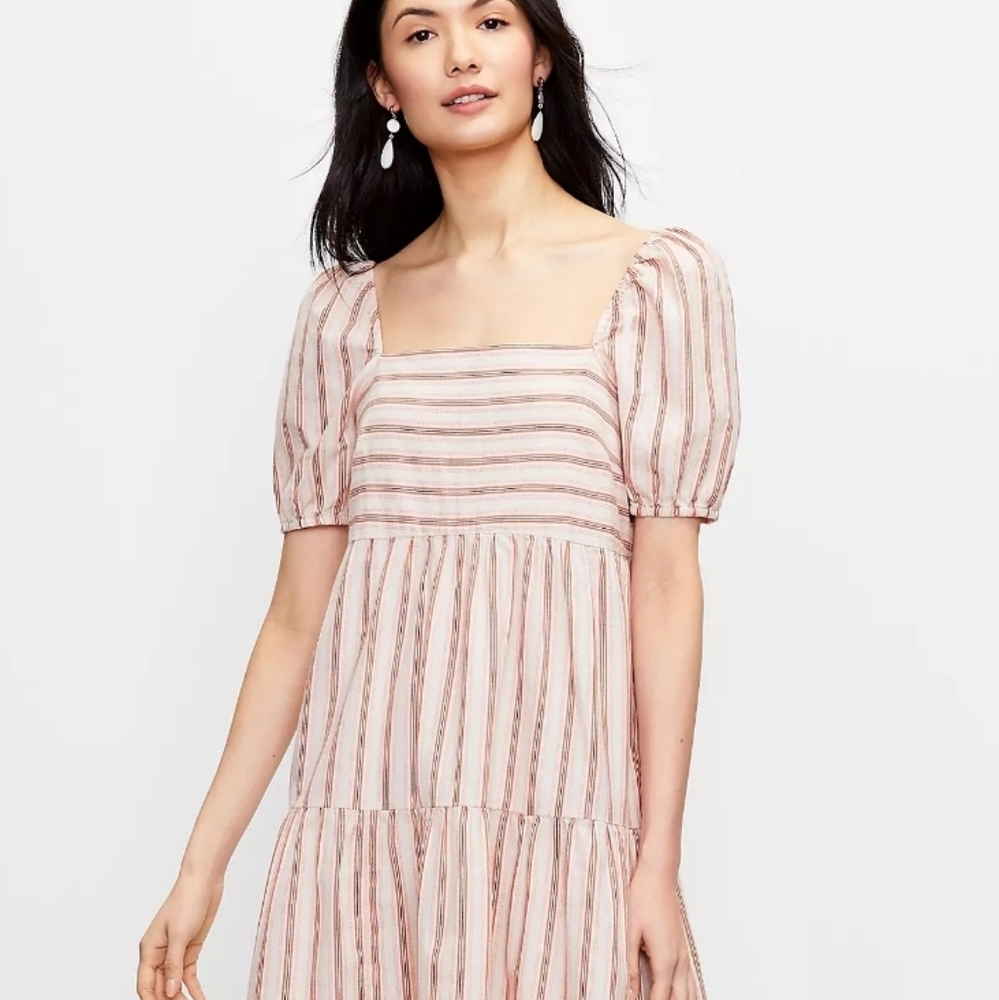 Sold out loft dress pink stripe